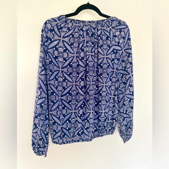 Diane Von Furstenberg Hathaway Silk Patterned Blouse - Picture 6 of 7